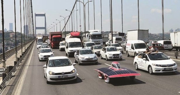 Güneş arabası Ankara yolunda