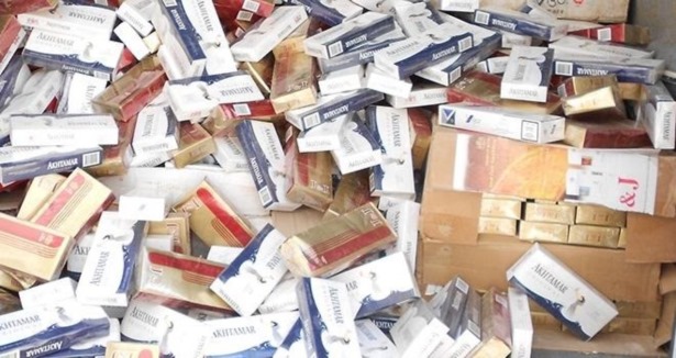 60 bin paket kaçak sigara ele geçirildi