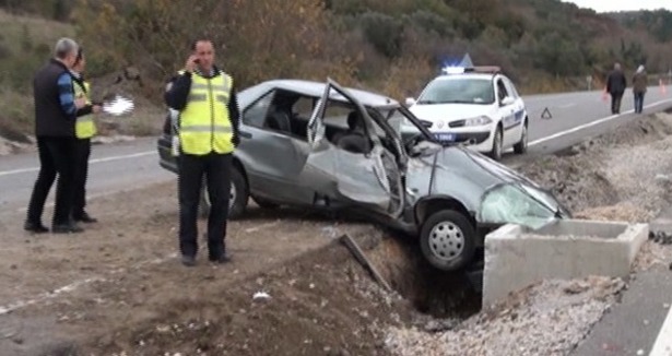Yağmur kaza getirdi: 4 yaralı