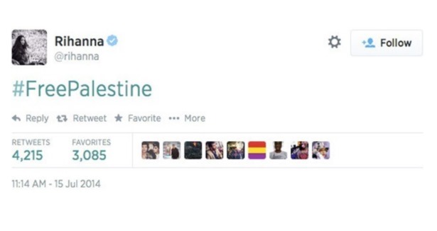 İsrail lobisi Rihanna'nın twitini sildirdi