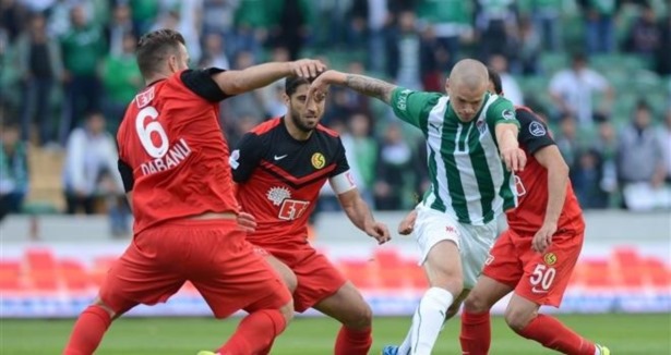 Bursaspor: 2 - Eskişehirspor: 2 (Maç özeti)