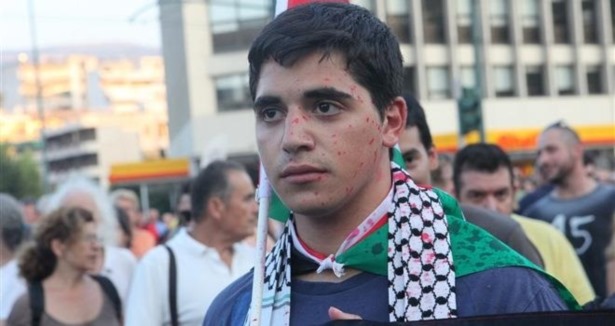 Atina'da '' kırmızı boyalı '' Gazze protestosu