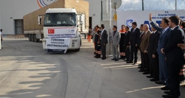 Erzurum'dan Irak Türkmenlerine yardım
