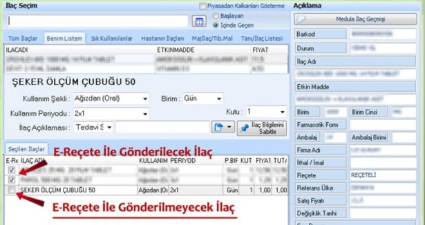 E-reçete'ye ilk öneri