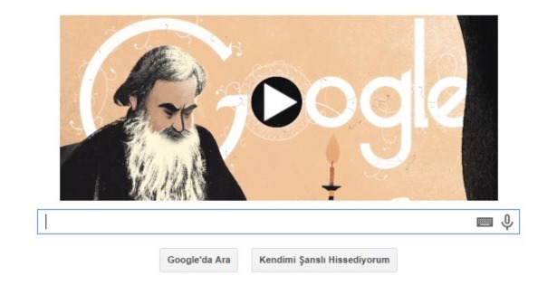 Google'dan Lev Tolstoy Doodle'u!