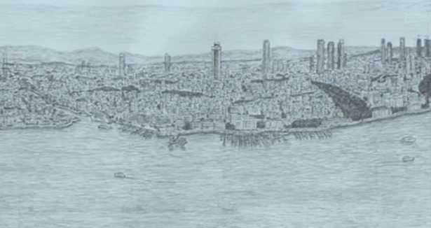 Dahi bellek' İstanbul''u resmetti