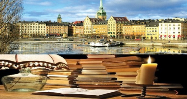 Stockholm'de kitap stantları kuruldu