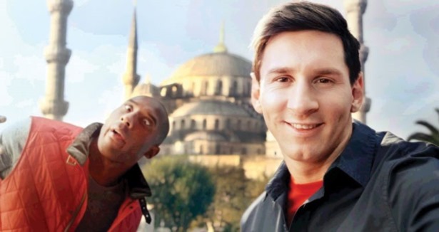 Kobe ve Messi Sultanahmet'te
