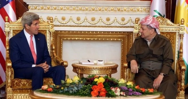 Barzani ile Kerry 'bağımsızlığı' konuşuyor