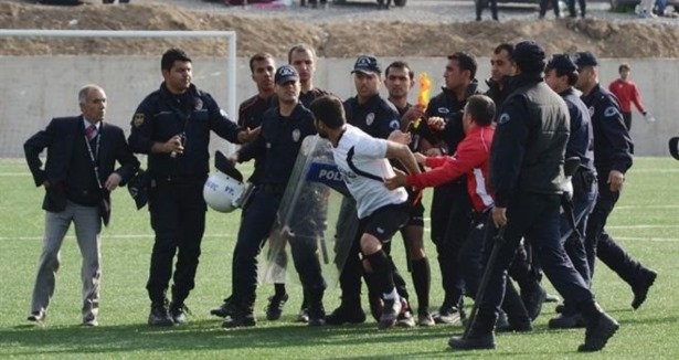 Malatya'da amatör maçta olay