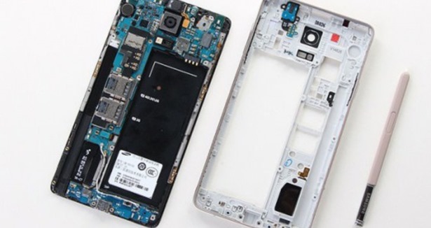 Galaxy Note 4'ün parçaları incelendi