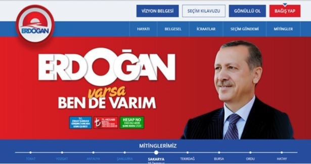 Erdoğan'ın resmi sitesi açıldı