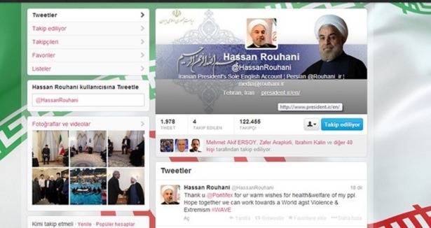 Ruhani'den Papa'ya twitter mesajı 