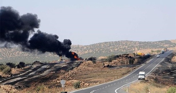 Diyarbakır'da petrol boru hattında yangın