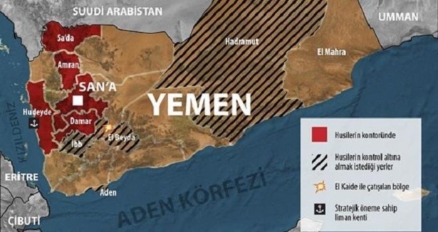 Yemen'de Husilerin ilerleyişi sürüyor
