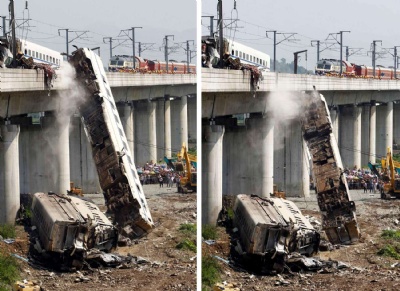 Çinde hızlı tren kazası: 35 ölü