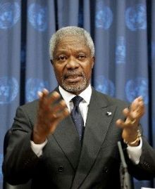 Kofi Annan, pazartesi  Beyrut'ta
