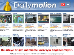 Youtube'tan sonra Dailymotion da kapandı