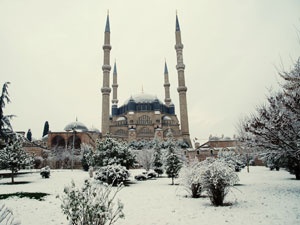 Edirne'de kar yağışı başladı