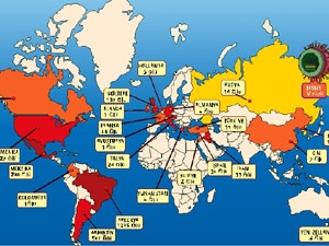 İşte dünyadaki domuz gribi dağılımı