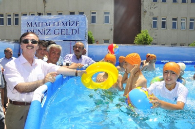 Yıldırım'da mahallelere deniz geldi 