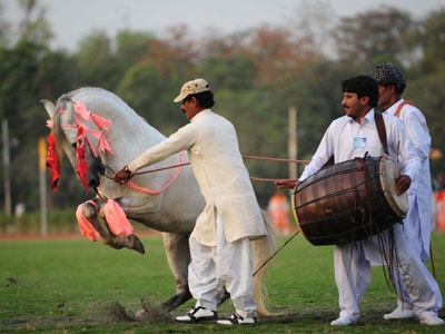 Gül, Pakistan'da atlı polo oyununu izledi