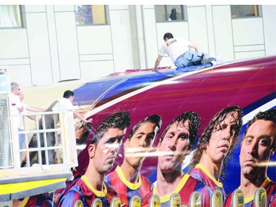 Barcelonalı futbolcular THY uçaklarında