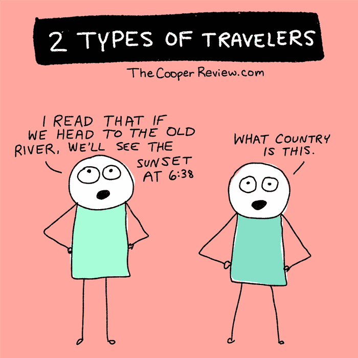 Meraklısına!
1- Seyahat ettiği her yerin özelliğini, tarihini ve geleneklerini bilenler.
2- Seyahat ettiği ülkenin adını bile bilmeyenler.