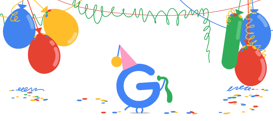 Doodle'a tıklanıldığında 'Google ne zaman kuruldu' arama sonuçları görüntüleniyor.
Youtube, Blogger gibi önemli sitelerin sahibi olan dünyanın en çok ziyaret edilen sitesi Google,18. yılına özel özel bir Doodle yayınladı. Son olarak 2016 Paralimpik Olimpiyatları'na özel bir Doodle hazırlayan Google, bu kez kendi doğum günü için bir Doodle hazırladı.