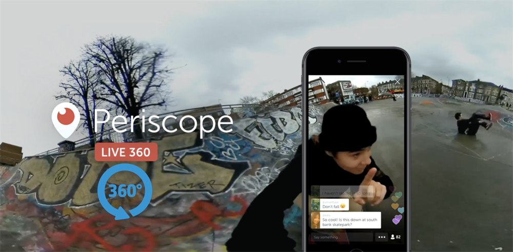 periscope 360 derece canli yayin
