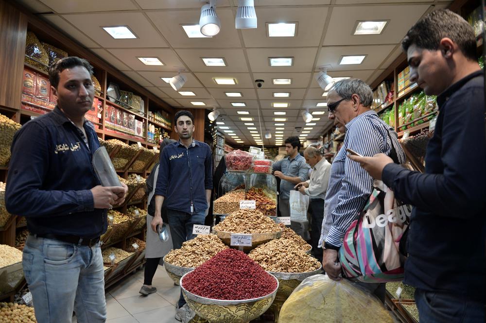 People shop for the the Islamic holy month of Ramadan at Tajrish Bazaar in Tehran, Iran on May 26, 2017.