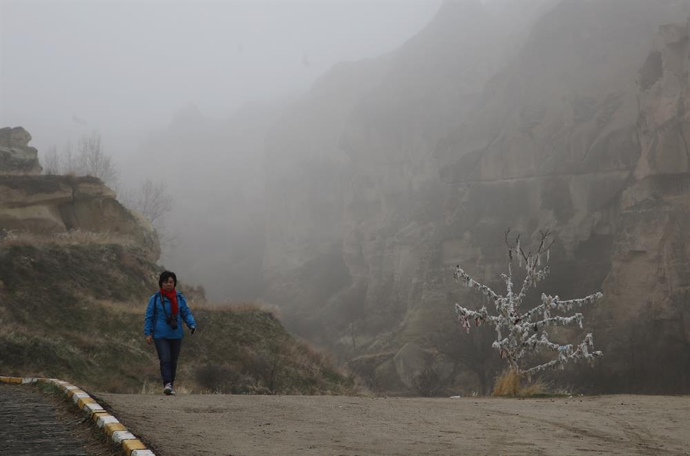 Fog magically covers Cappadocia’s fairy chimneys