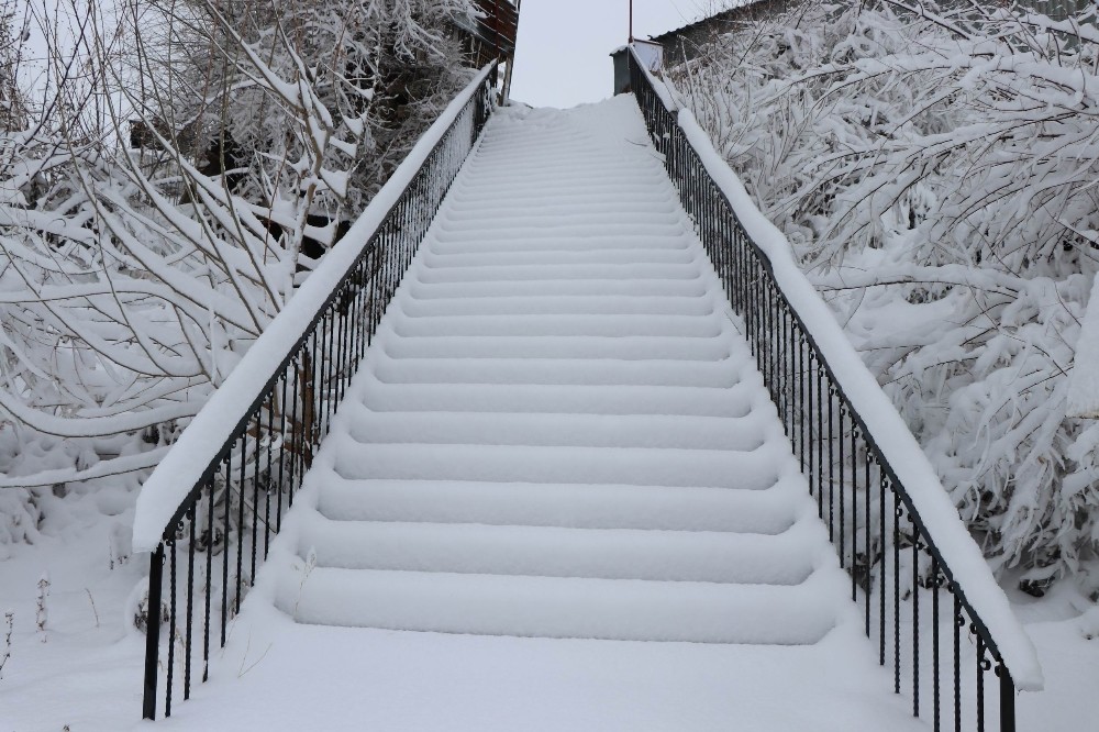 Snowfall in Turkey's Nevşehir