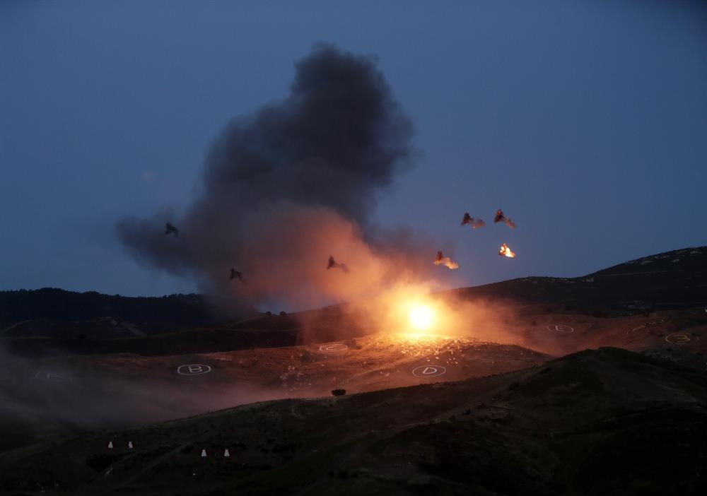 Turkish ATAK helicopter pounds targets during EFES 2018 military drills