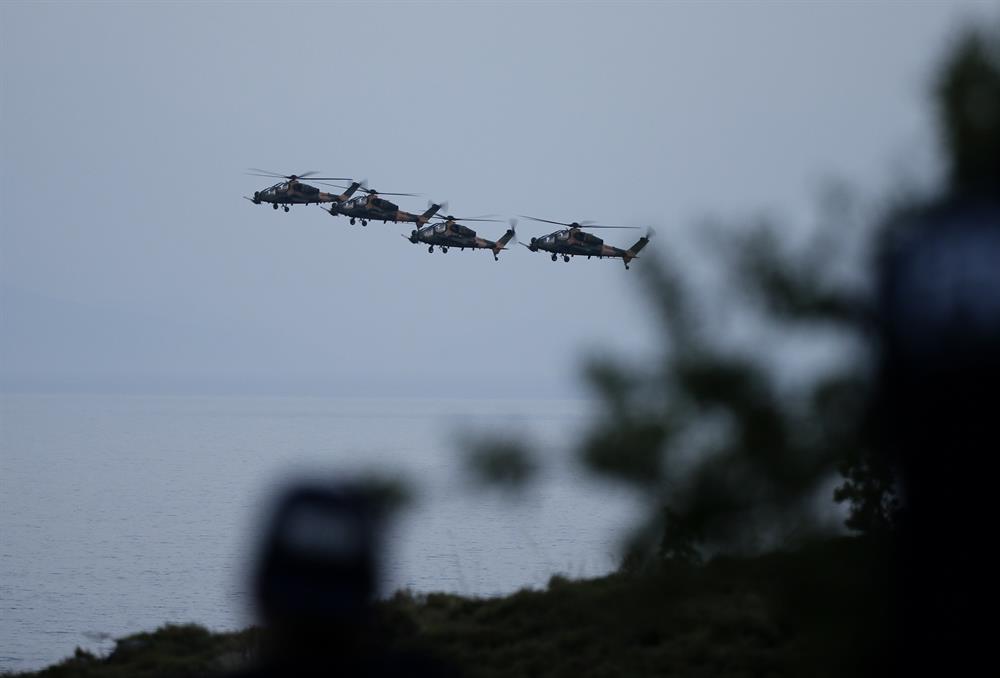 Turkish ATAK helicopter pounds targets during EFES 2018 military drills