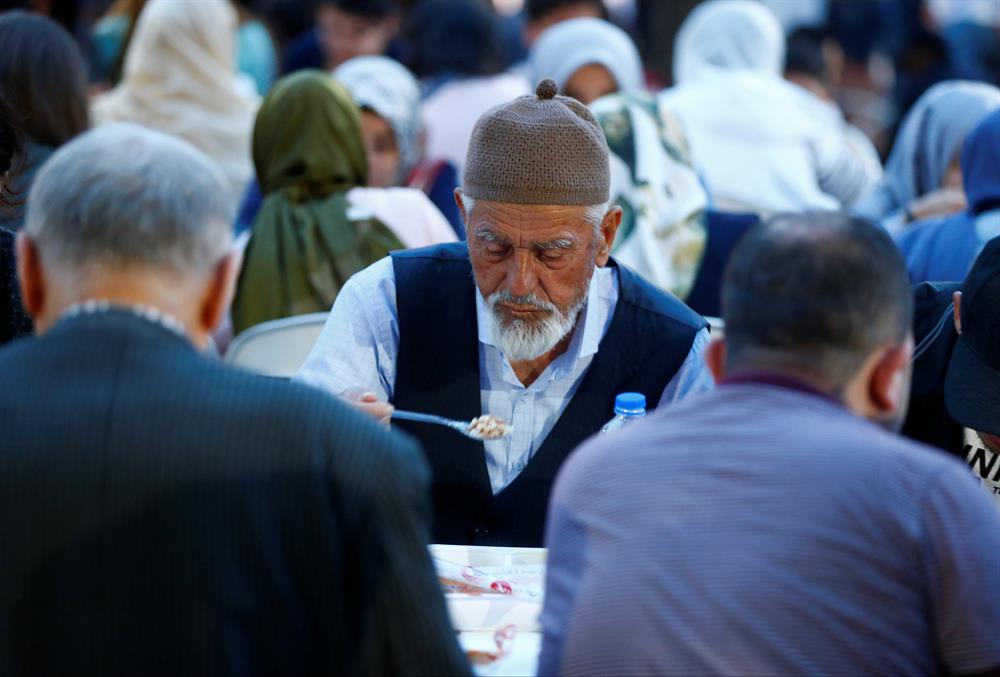 Iftar on the first day of Ramadan 