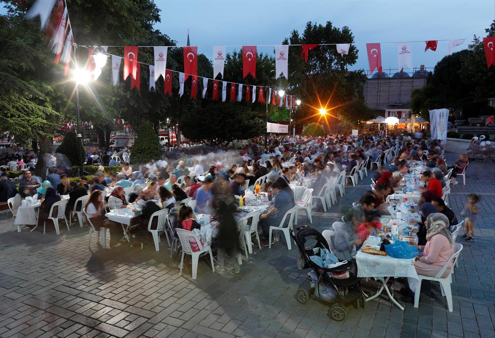 Iftar on the first day of Ramadan 