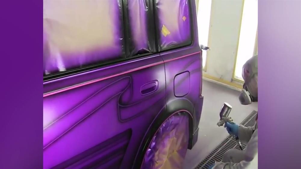 The world's weirdest way to paint a car