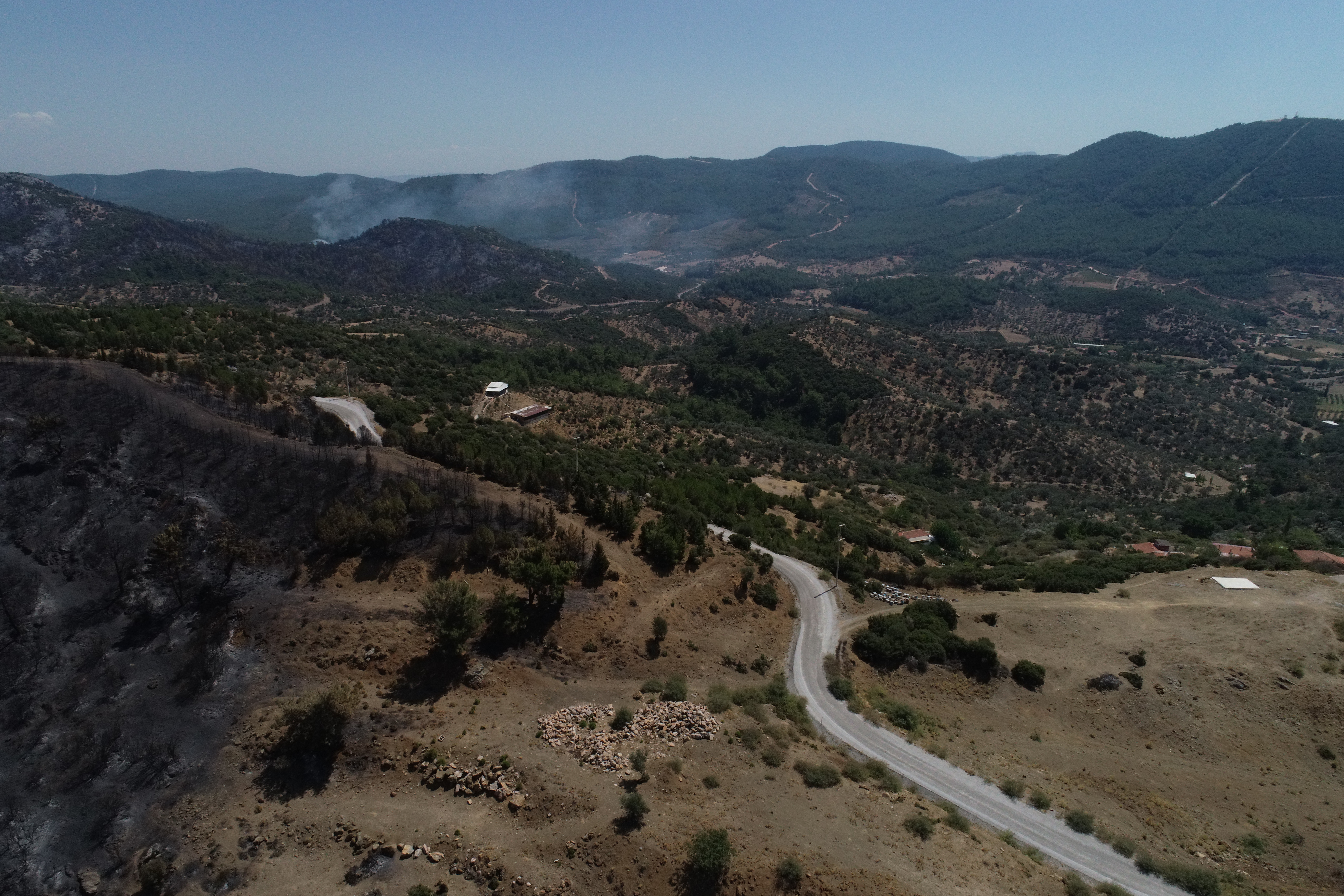 Forest fire destroys over 1,200 acres of land in Turkey