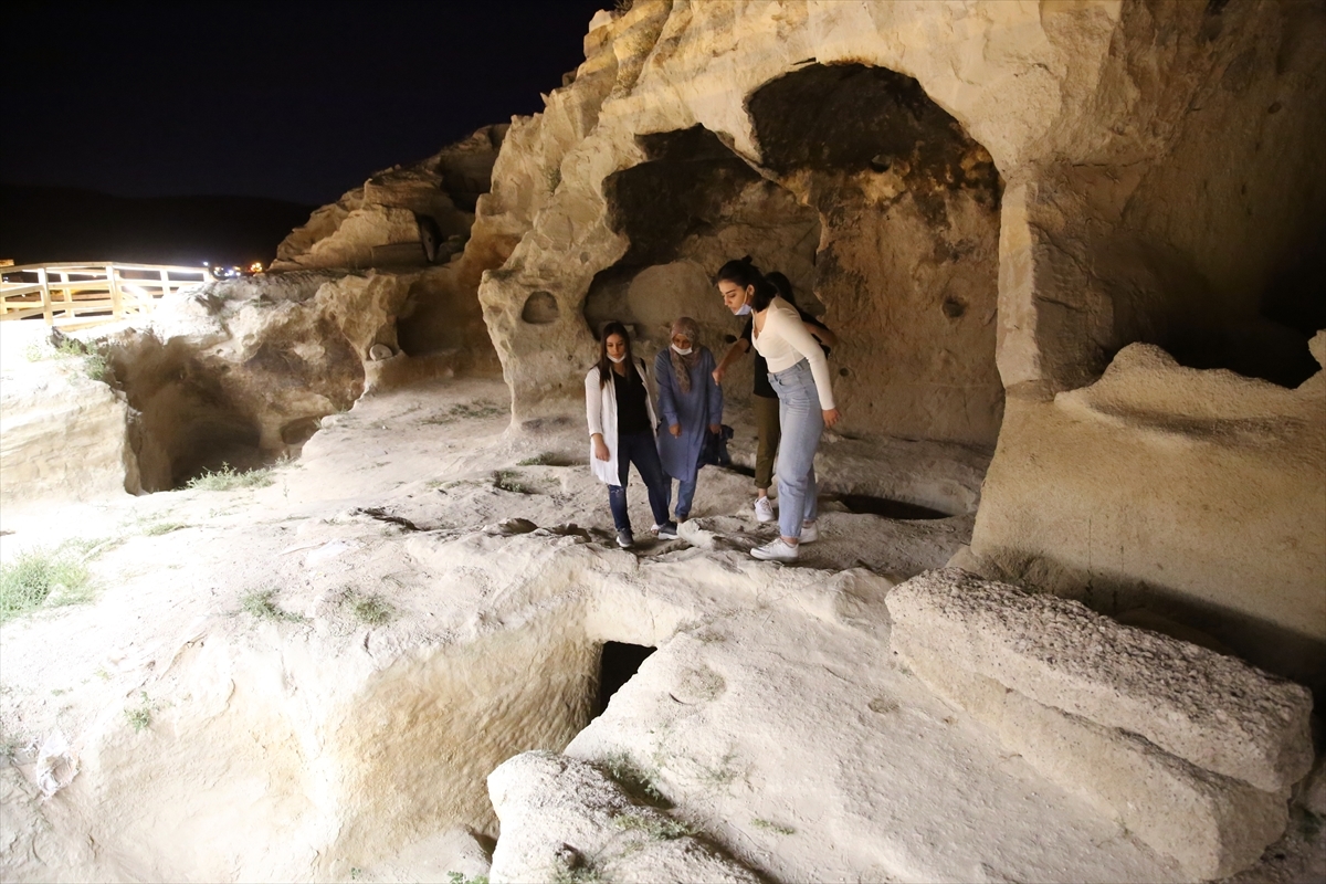 Historical slope settlement Kayasehir in Turkey's Nevsehir