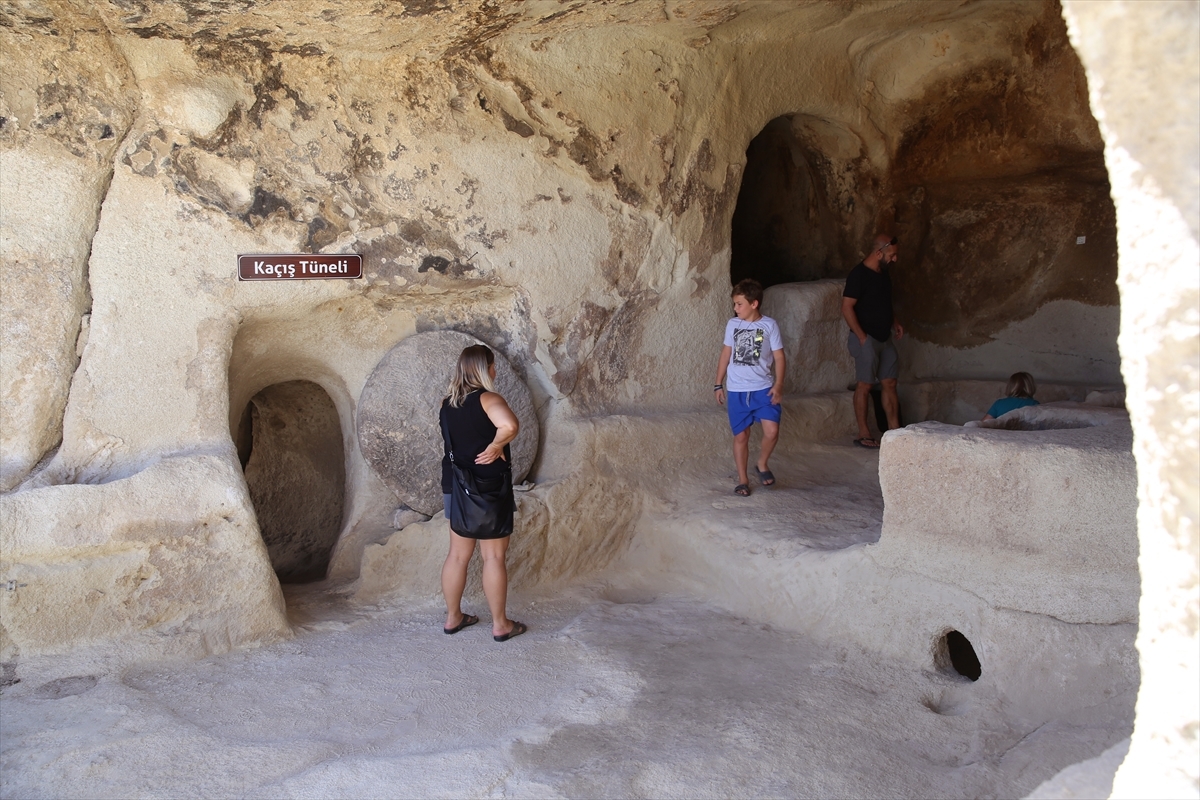 Historical slope settlement Kayasehir in Turkey's Nevsehir