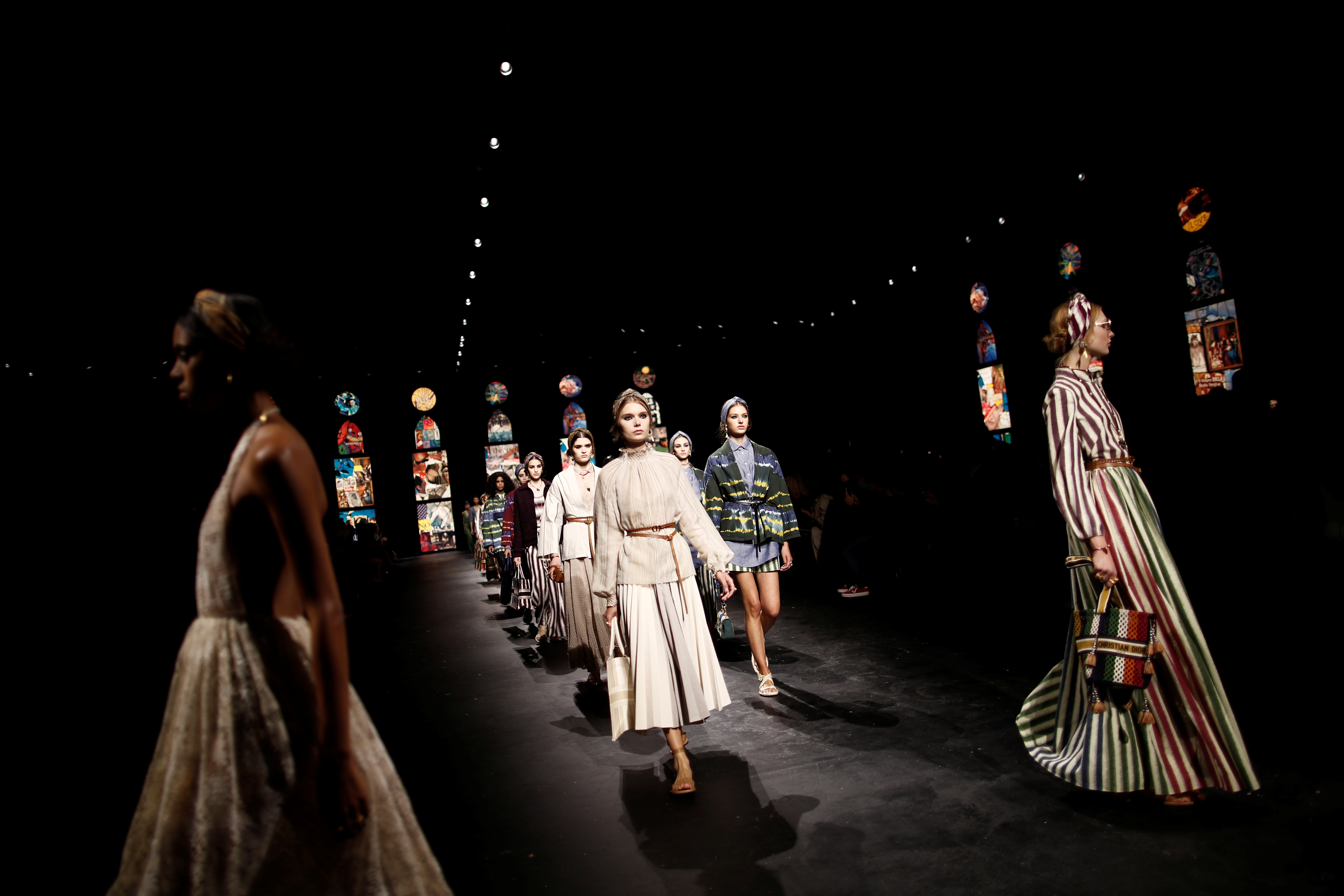I fell in Dior! Luxury house returns to the catwalk in Paris Fashion Week