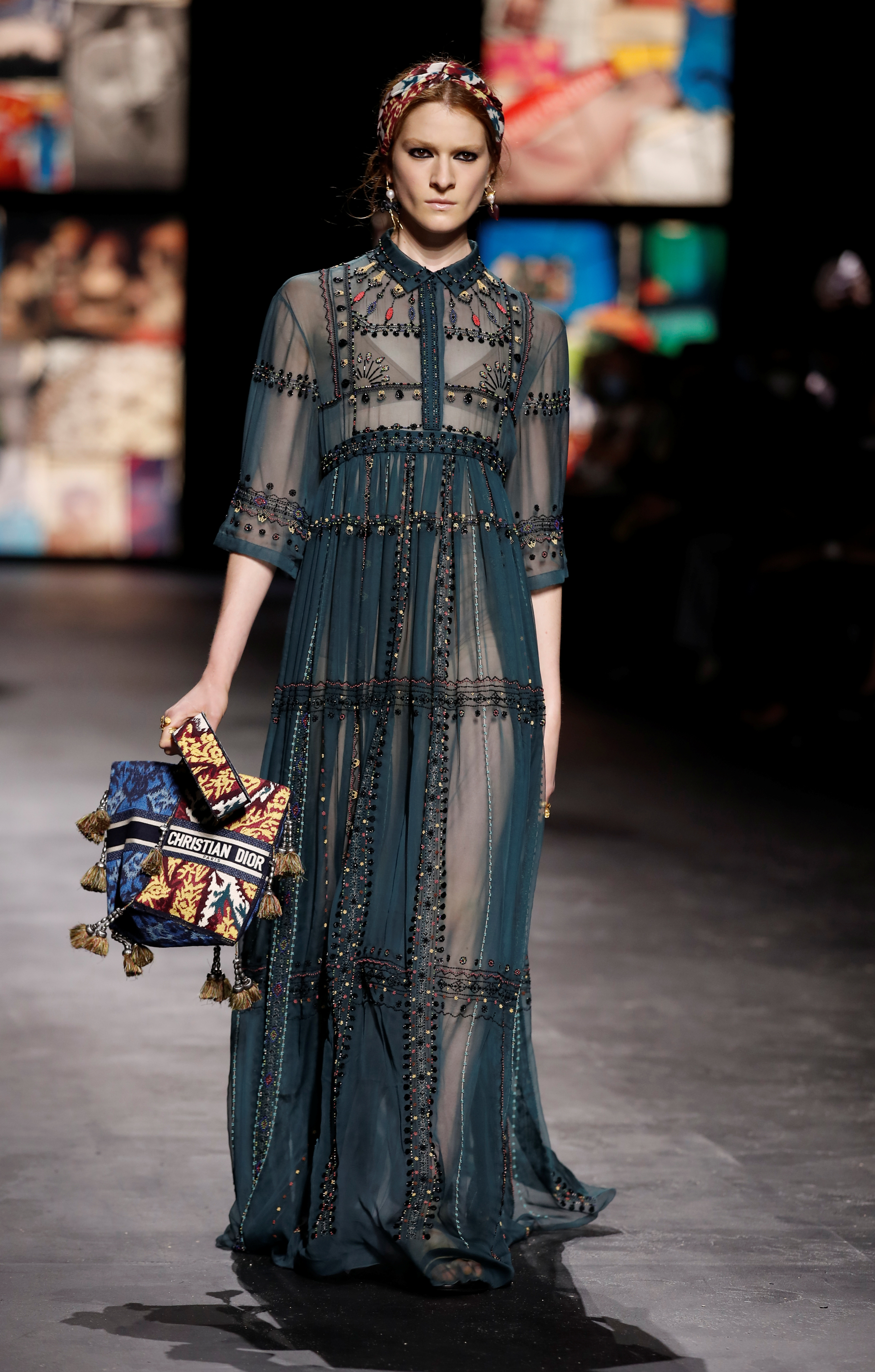 I fell in Dior! Luxury house returns to the catwalk in Paris Fashion Week