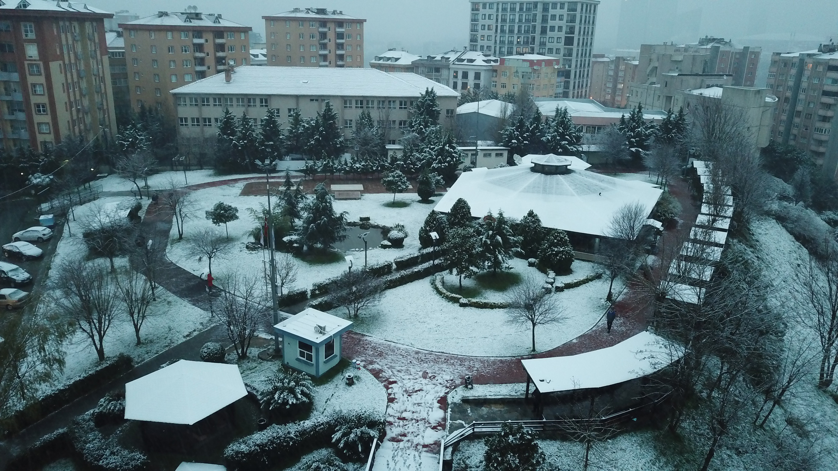 Aerial images dazzle as 'magical snowfall' dusts historical Istanbul