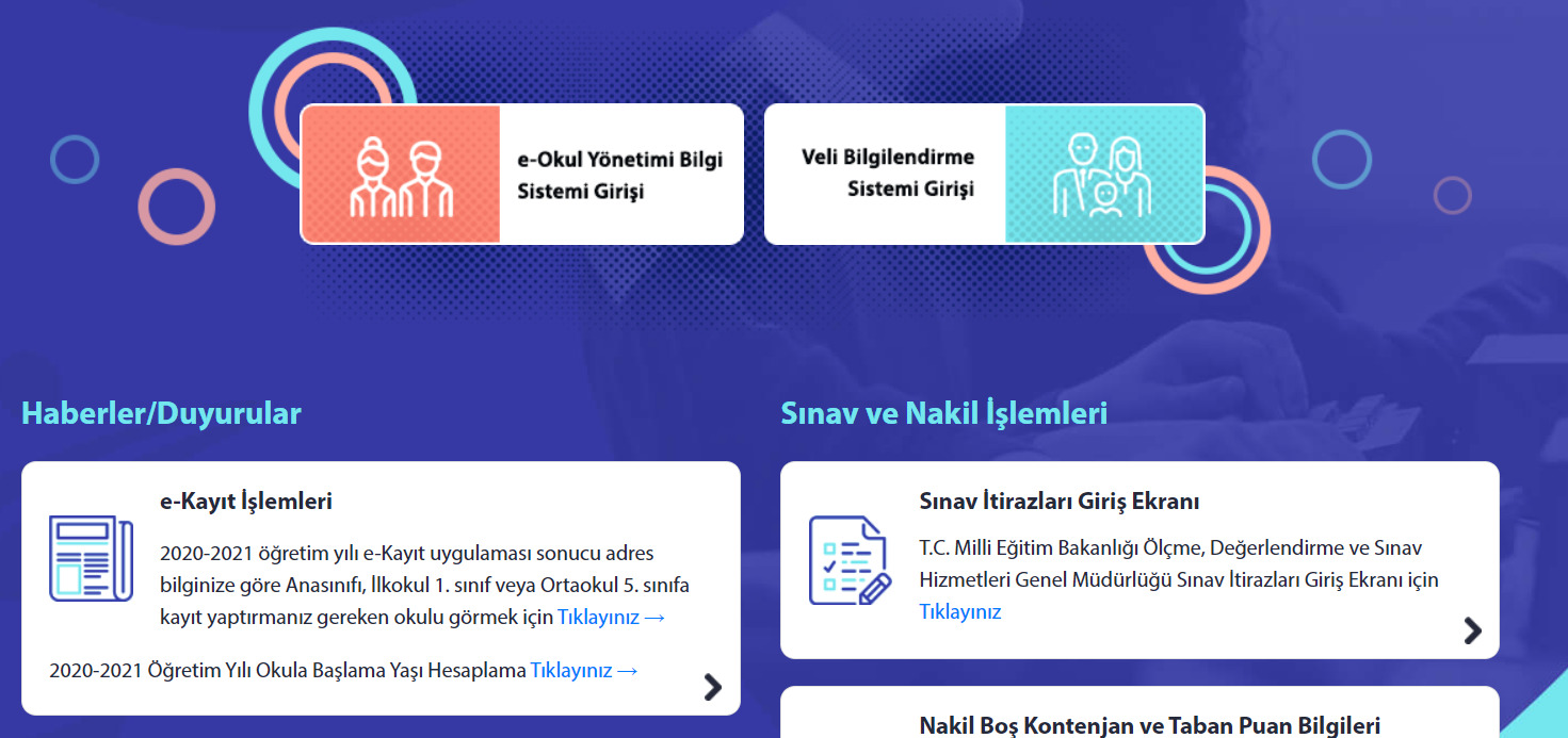 2021 e okul vbs ogrenci girisi takdir