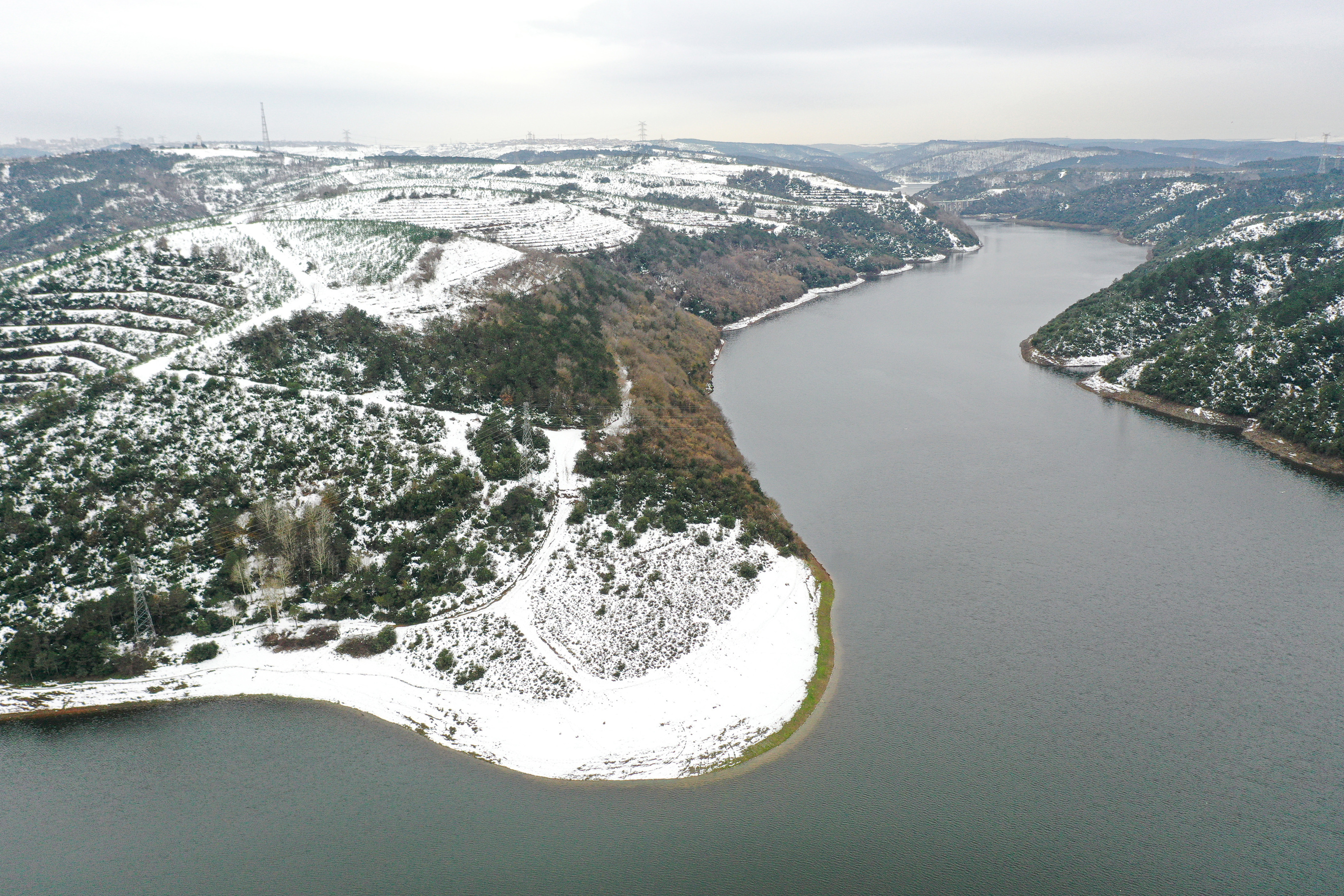 Water levels in Istanbul dams increase after lastest snowfall