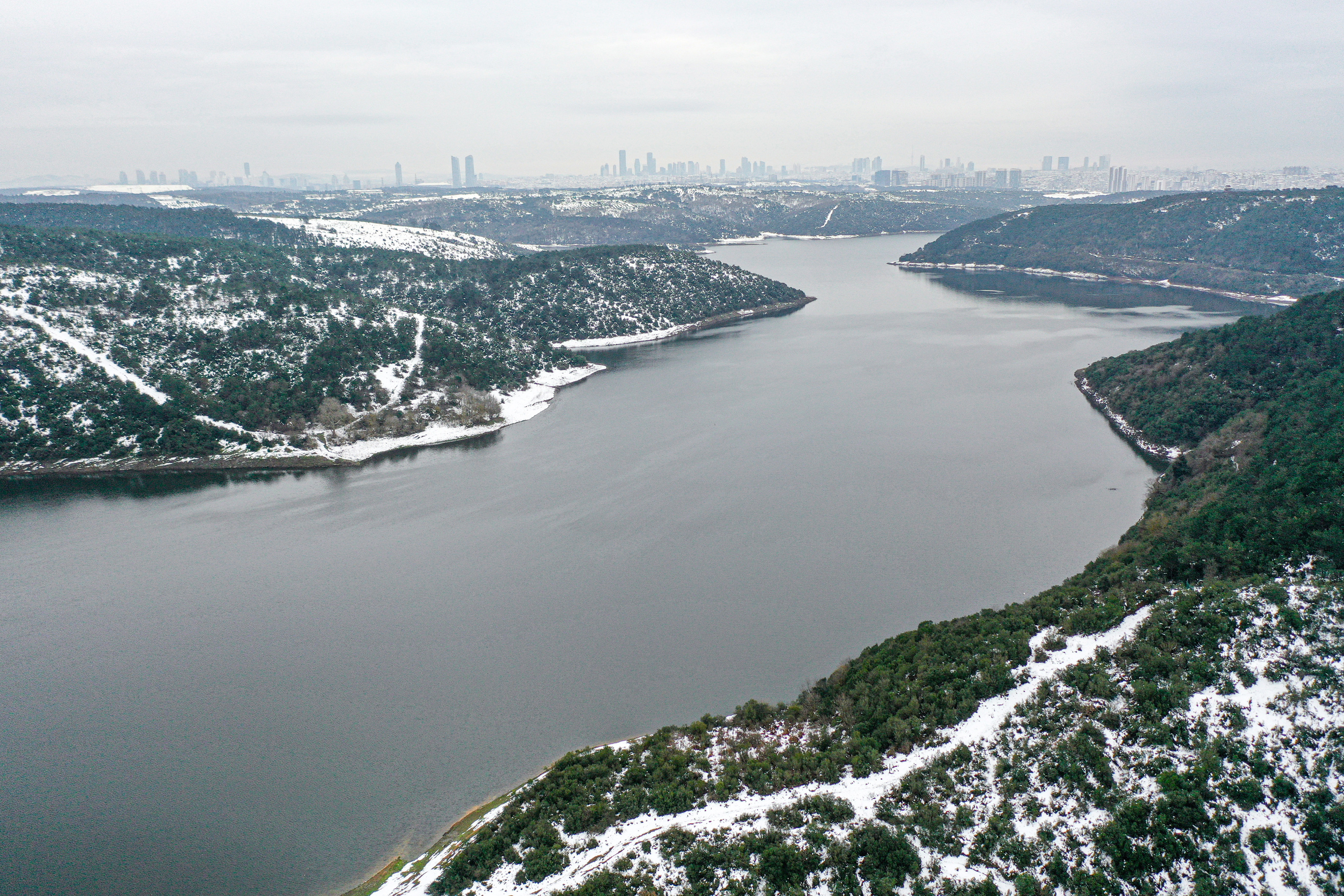 Water levels in Istanbul dams increase after lastest snowfall