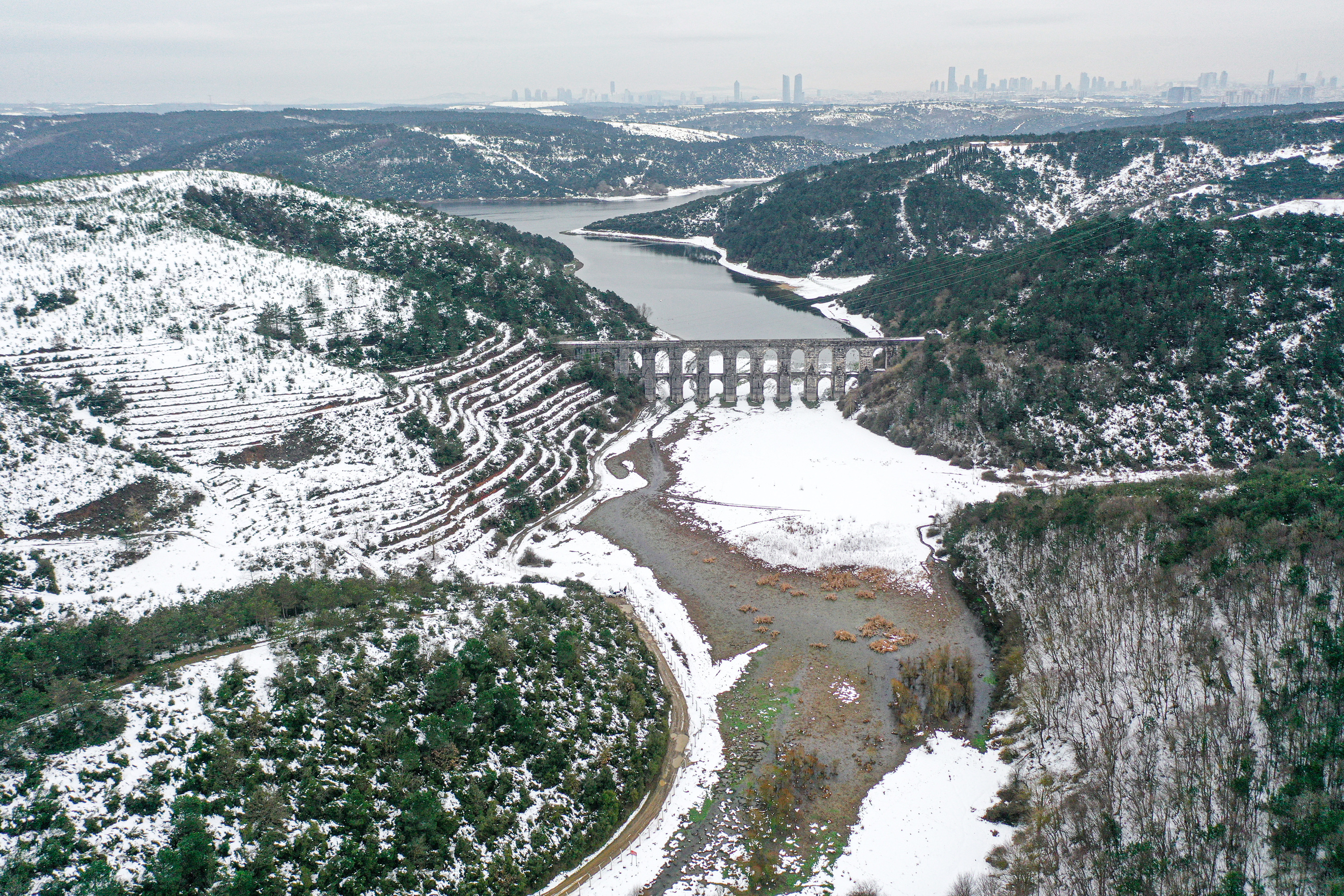 Water levels in Istanbul dams increase after lastest snowfall
