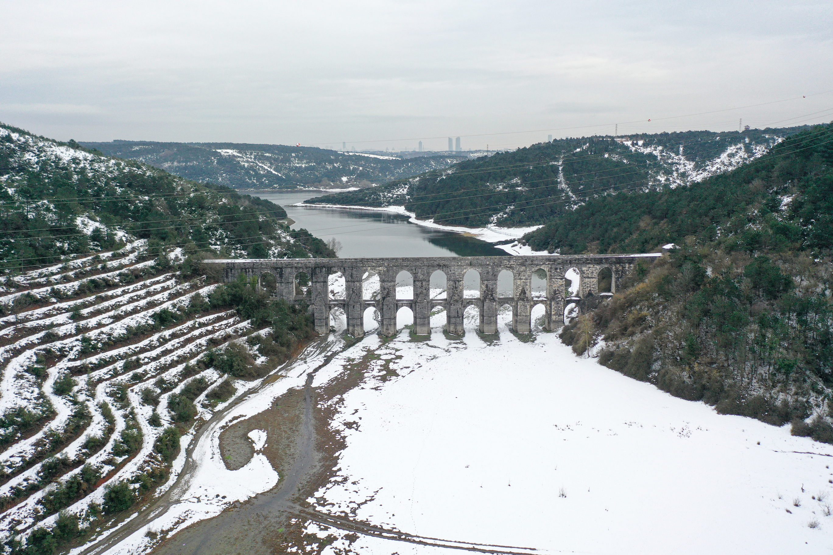 Water levels in Istanbul dams increase after lastest snowfall