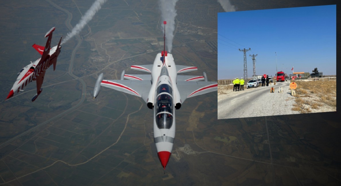 Konya'da Türk Yıldızları'na ait eğitim uçağı düştü: Pilot uçaktan atlayarak kurtuldu